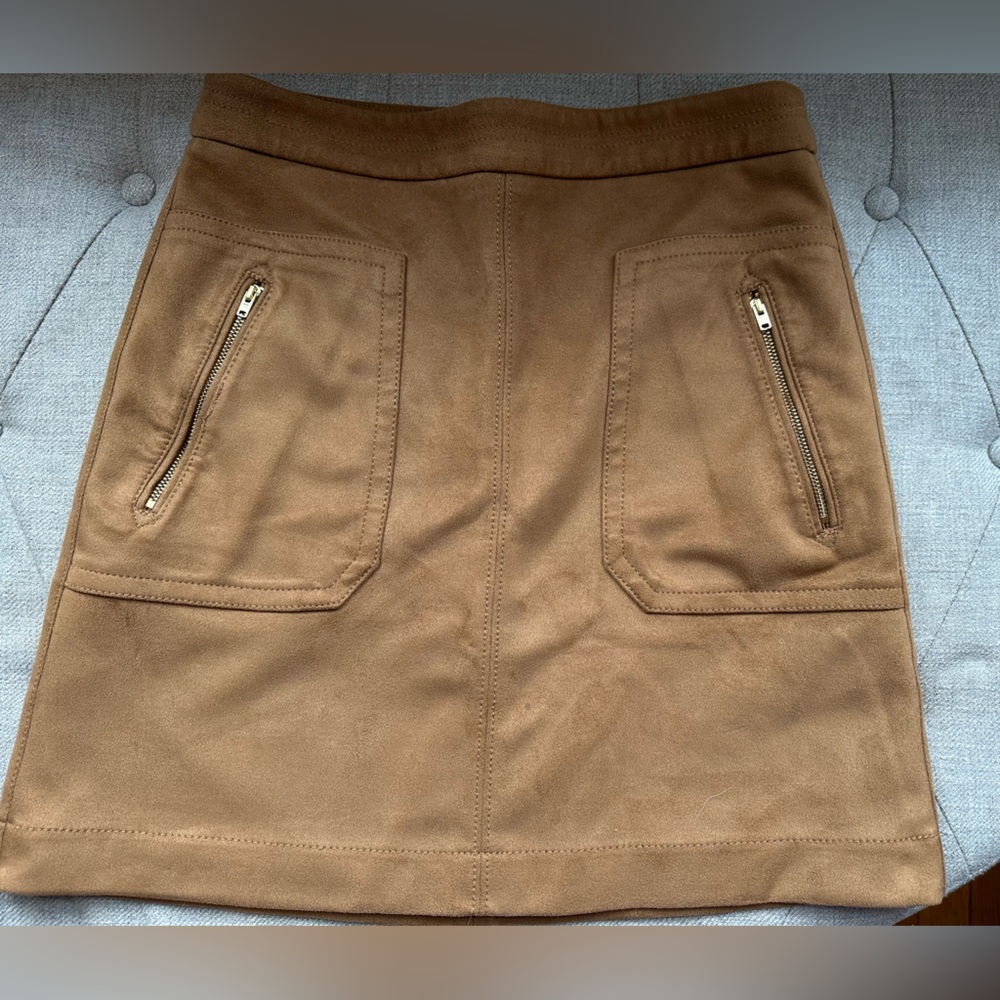 Loft, size 2, faux suede skirt